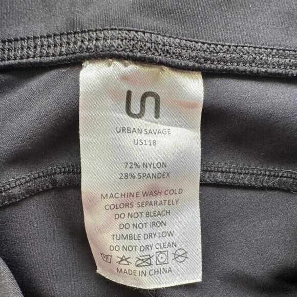 Urban Savage Ruffle Legging Black Size Small Gym Workout Pickleball Walking - Picture 7 of 10